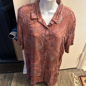 Women's Tropical Print Button-Up Shirt